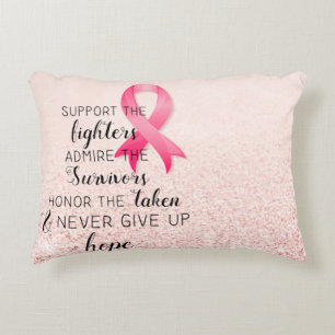 Breast Cancer Awareness Hope Inspirerend Quote Accent Kussen