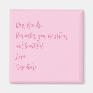 Breast Cancer Awareness maand roze offerte op maat Magneet