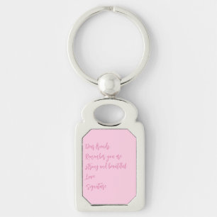 Breast Cancer Awareness maand roze offerte op maat Sleutelhanger