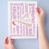 BREAST CANCER AWARENESS PINK RIBBON DESIGN FLYER (Hand)