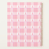 Breast Cancer Awareness Plaid Planner, Pink Ribbon (Dos)
