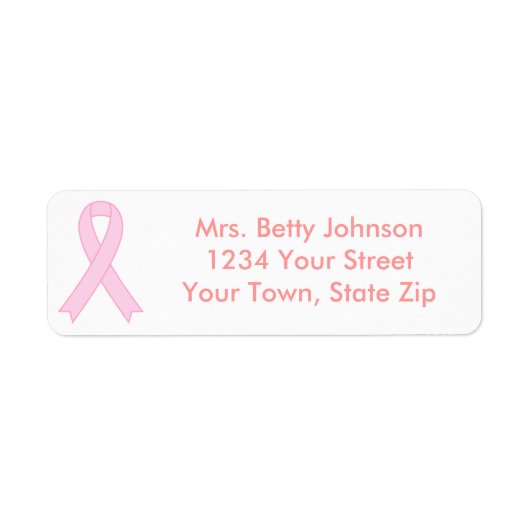 Breast Cancer Awareness Return Address Labels (Voorkant)