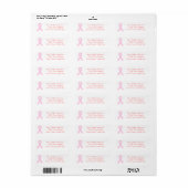 Breast Cancer Awareness Return Address Labels (Full Sheet)