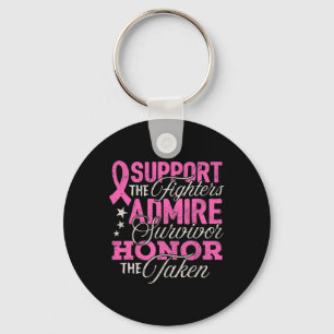 Breast Cancer Awareness Support Fighter Pink Ribbo Sleutelhanger