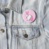 BREAST CANCER BEWUSTMAKING BUNNY RONDE BUTTON 5,7 CM (In situ)