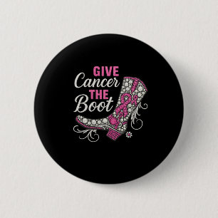 Breast Cancer Cowgirl Texas Southern Geef kanker B Ronde Button 5,7 Cm