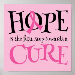 Breast Cancer Hope Cure Support Poster
