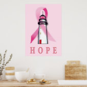 Breast Cancer Lighthouse of Hope Poster (Keuken)