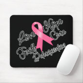 Breast Cancer Love Hope Determination Muismat (Met muis)