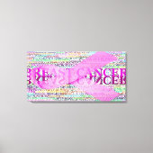 Breast Cancer Ribbon Art Canvas Afdruk (Voorkant)