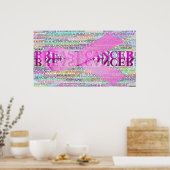 Breast Cancer Ribbon Art Poster (Keuken)
