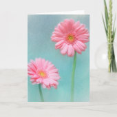 Breast Cancer roze Daisy Support Kaart (Voorkant)