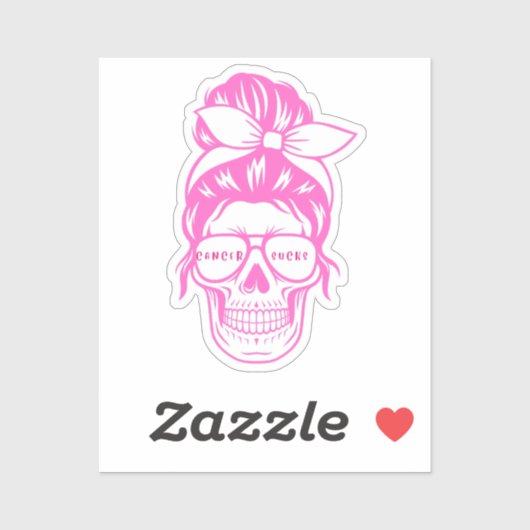 Breast Cancer Sucks Sticker (Feuille)