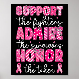Breast Cancer Support Admire Honor Breast Cancer A Poster