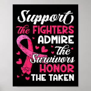 Breast Cancer Support Admire Honor Breast Cancer A Poster