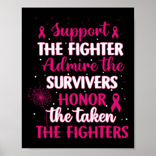 Breast Cancer Support Admire Honor Breast Cancer A Poster