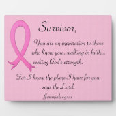 Breast Cancer Survivor Plaque with bible fraîche (Devant)