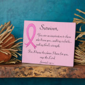Breast Cancer Survivor Plaque with bible fraîche (Côté)