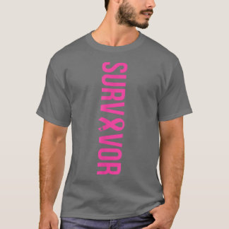 Breast Cancer Survivor Roze steunplein sterk W T-shirt