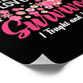 Breast Cancer Survivor Strong Fearless Loved Flowe Poster (Hoek)