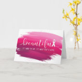 Breast Cancer Survivor You are Beautiful Kaart (Gele Bloem)