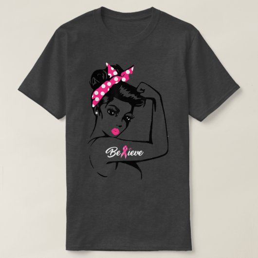 Breast Cancer Warrior T Awareness T-shirt Support  (Design voorkant)