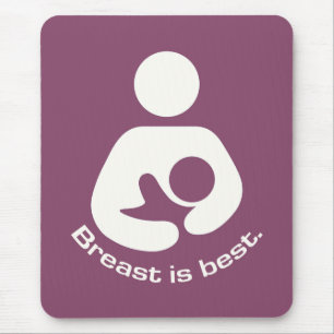 Breast is het beste pictogram - Mauve Muismat
