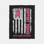 Breast kanker Shirten Support Squad Breast Cancer Fleece Deken (Voorkant)
