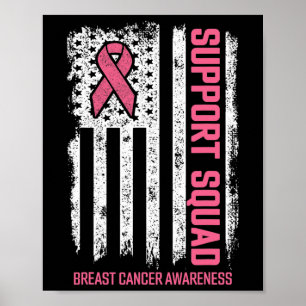 Breast kanker Shirten Support Squad Breast Cancer  Poster