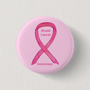 Breast kankerroze bewustzijn Kunstmatige Buttonnen Ronde Button 3,2 Cm