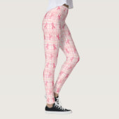 Breast kankerroze lintpatroon leggings (Rechts)