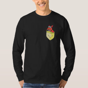 Breast Pocket Funny Kangaroo Paintball T-shirt