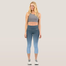 Breath_Zone Blu Gradient Capri-Leggings