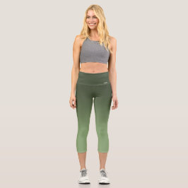 Breath_Zone Groene Gradiënt Capri Leggings