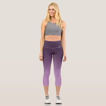 Breath_Zone Paarse Gradient Capri-Leggings