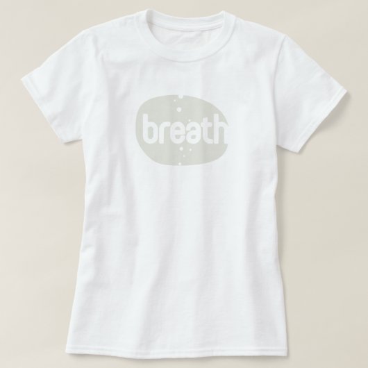 Breath Zone - White Yoga & Pilates T-shirt (Design devant)