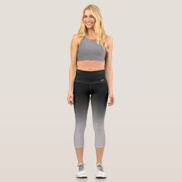 Breath_Zone zwarte gradiënt Capri-Leggings
