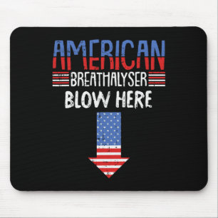 Breathalyzer 4 juli Funny American Flag Patri Muismat