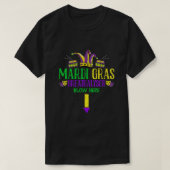 Breathalyzer Blow hier Mardi Gras Funny Masquerade T-shirt (Design voorkant)