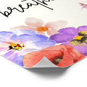 Breathe. - Affiche florale de pleine conscience (Coin)