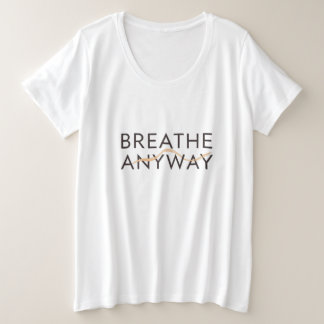 Breathe Anyway – Stressbewustzijn Minimaal Geel Grote Maat T-shirt