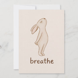 Breathe Bunny Encouragement Card Kaart