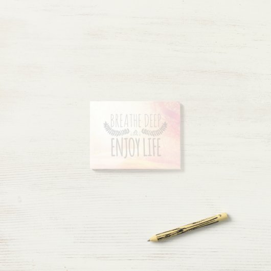 Breathe Deep Post-it® Notes (Op bureau)