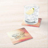 Breathe Deep Vierkante Kartonnen Onderzetter (Insitu)