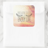Breathe Deep Vierkante Sticker (Tas)