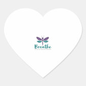 Breathe Dragonfly Suicide Prevention mental health Hart Sticker (Voorkant)
