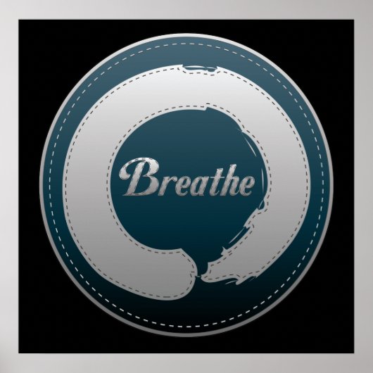 Breathe Enso Stitch Poster (Voorkant)
