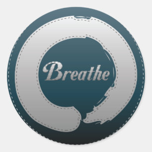 Breathe Enso Stitch Ronde Sticker