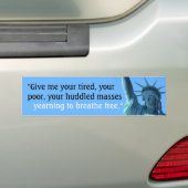 Breathe Free - Immigration Refugee Bumper Sticker (Op auto)