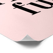 Breathe Inspiration Citation Affiches rose (Coin)